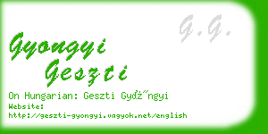 gyongyi geszti business card